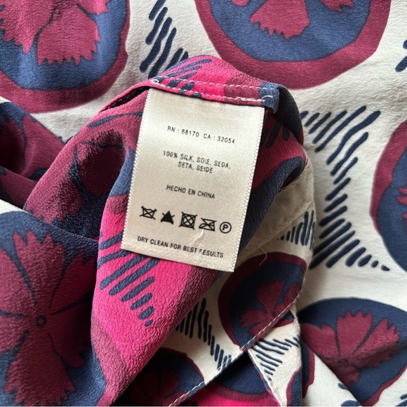 Anthropologie Maeve Circle Print Silk Dress with Ties - Picture 2 of 9